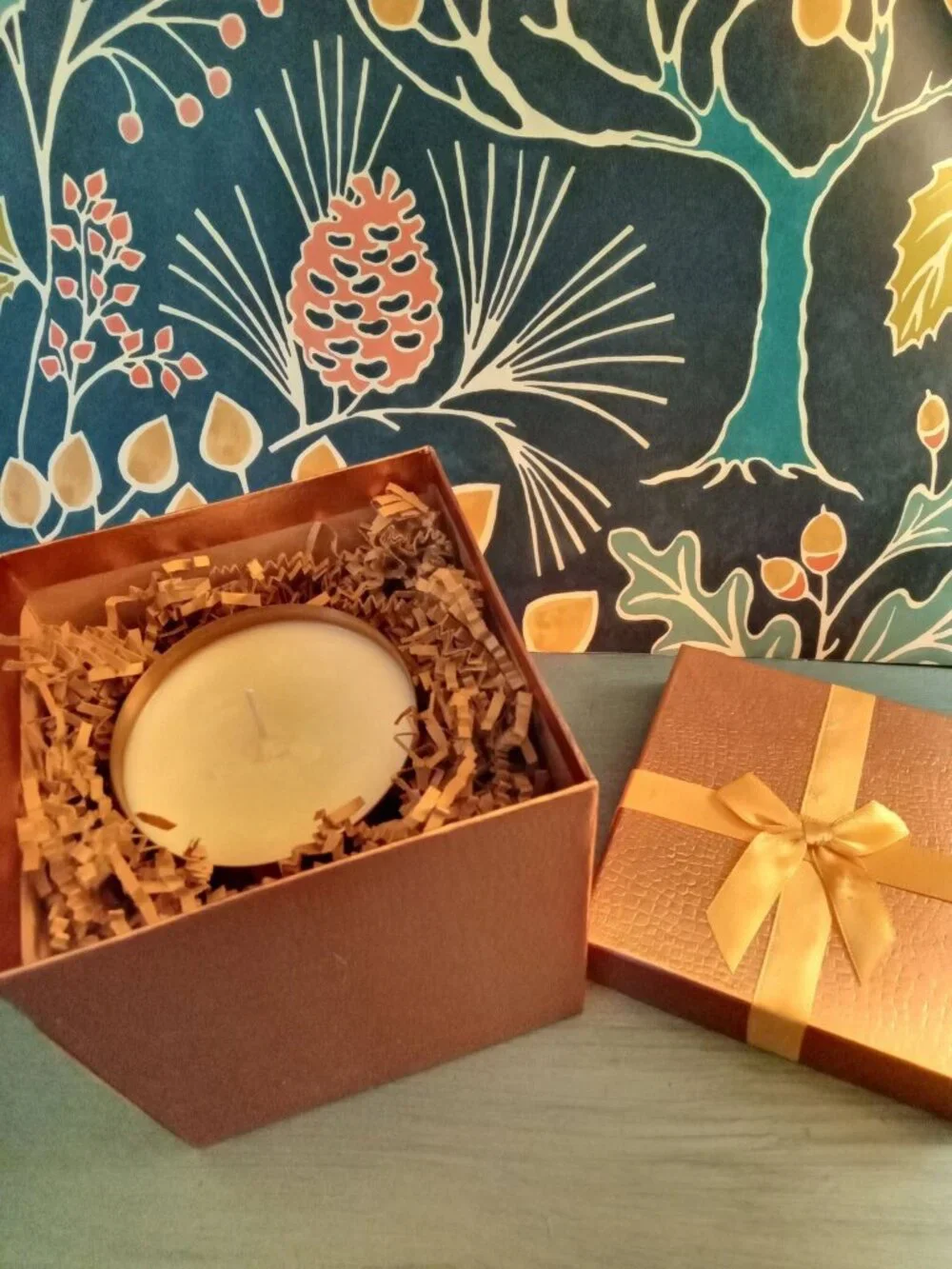 Hinoki Cypress Organic Candle in Copper Cup